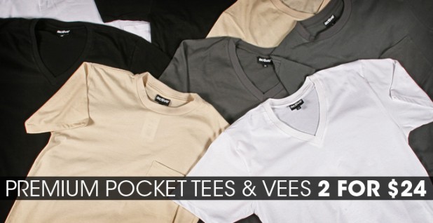 Active Premium V-Neck & Pocket Tee Blank